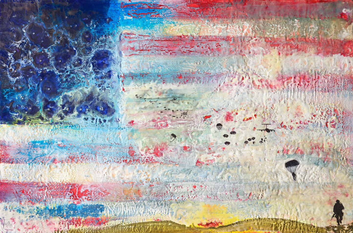 DESERT FLAG  (Print only) Original will be for sale at the Emporium March 6-31 Knoxville, TN